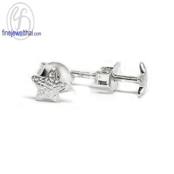 ต่างหูดาว-ต่างหูเงิน-เงินแท้925-ออกแบบพิเศษ-finejewelthai-E309000 ต่างหูดาว-ต่างหูเงิน-เงินแท้925-ออกแบบพิเศษ-finejewelthai-E309000