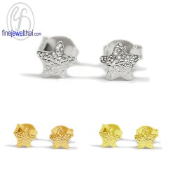 ต่างหูดาว-ต่างหูเงิน-เงินแท้925-ออกแบบพิเศษ-finejewelthai-E309000