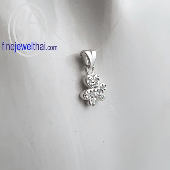 จี้เพชร-จี้ดอกไม้-จี้เงิน-เพชร-CZ-พลอยประจำเดือนเกิด-Finejewelthai-P1162cz00