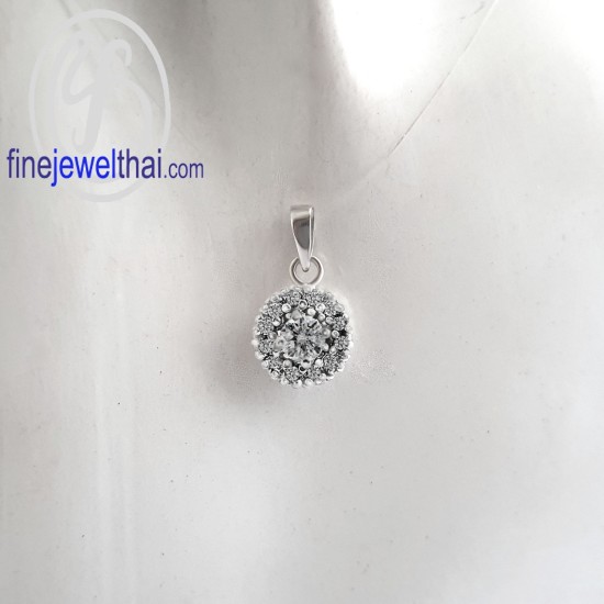 จี้เพชร-จี้เงิน-เพชร-CZ-พลอยประจำเดือนเกิด-Finejewelthai-P1081cz00e