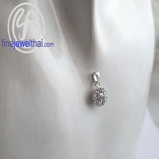 จี้เพชร-จี้เงิน-เพชร-CZ-พลอยประจำเดือนเกิด-Finejewelthai-P1081cz00e