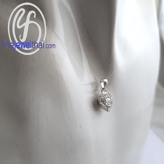 จี้เพชร-จี้หัวใจ-จี้เงิน-เพชร-CZ-พลอยประจำเดือนเกิด-Finejewelthai-P1082cz00e