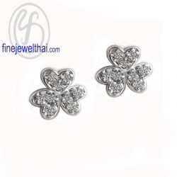 ต่างหู-โคลเวอร์-ต่างหูเพชร-ต่างหูเงินแท้-ออกแบบพิเศษ-E1162cz00p-wg ต่างหู-โคลเวอร์-ต่างหูเพชร-ต่างหูเงินแท้-ออกแบบพิเศษ-E1162cz00p-wg