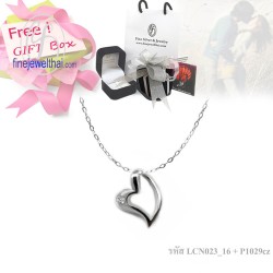 จี้เพชร-เพชรพรีเมียมCZ-จี้เงิน-Finejewelthai - Gift_set113