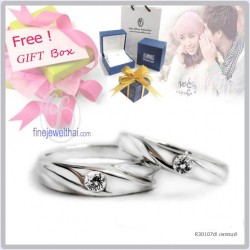 แหวนคู่ เพชรแท้ แหวนเงิน แหวนเพชร แหวนแต่งงาน- Diamond_Gift_Set17