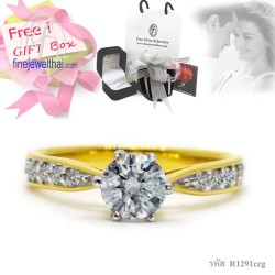 แหวนเพชร-แหวนเงิน-เพชรสังเคราะห์-เงินแท้925-แหวนหมั้น-แหวนแต่งงาน-Gift_set109