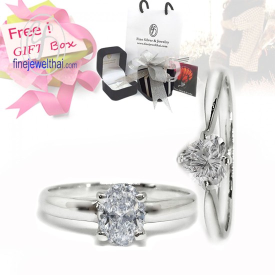 Finejewelthai-แหวนคู่-แหวนเพชร-แหวนเงินแท้-แหวนหมั้น-แหวนแต่งงาน-Gift_set143