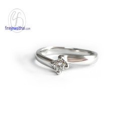 แหวนทองคำขาว-แหวนเพชร-ทองคำขาว-เพชร-แหวนหมั้น-แหวนแต่งงาน-Finejewelthai - RMO002