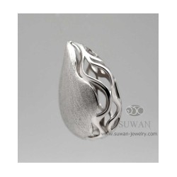 จี้ลายน้ำ-ทำลายที่ผิว-จี้เงิน-เงินแท้925-งานสุวัน-SWP016-M