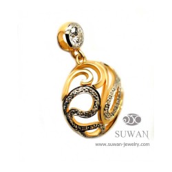 จี้กลีบบัวสีทอง-จี้เพชร-จี้เงิน-งานสุวัน-SWP008-G