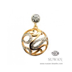 จี้กลีบบัวสีทอง-จี้เพชร-จี้เงิน-งานสุวัน-SWP008-G