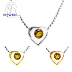 จี้ซิทริน-จี้หัวใจ-จี้พลอย-ซิทรินแท้-พลอยประจำเดือน-P1008ct