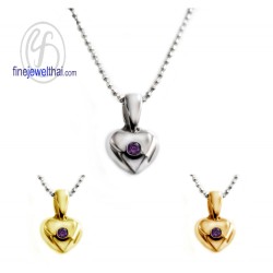 จี้อะเมทิสต์-จี้หัวใจ-จี้เงิน-จี้พลอย-อะเมทิสต์แท้-P1011amt