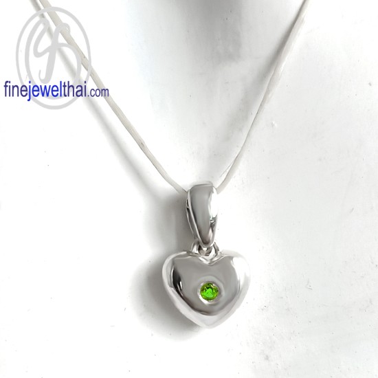 จี้เพอริดอท-จี้หัวใจ-จี้เงิน-จี้พลอย-พลอยประจำเดือน-P1011pd จี้เพอริดอท-จี้หัวใจ-จี้เงิน-จี้พลอย-พลอยประจำเดือน-P1011pd
