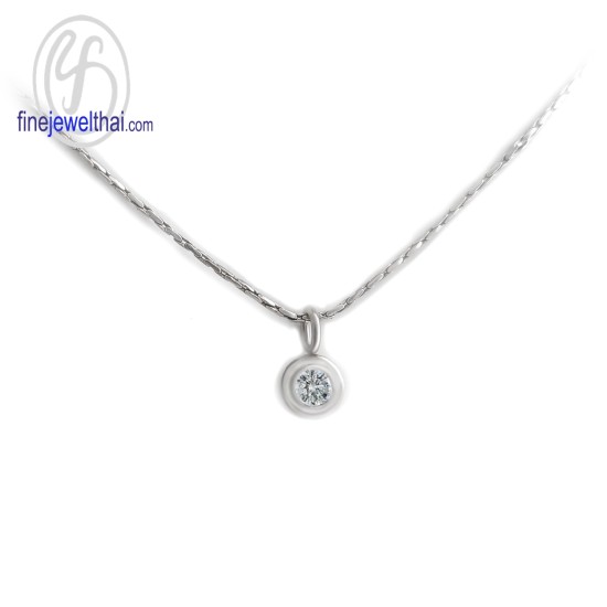 จี้เพชร-จี้เงิน-เพชร-cz-พลอยประจำเดือนเกิด-Finejewelthai-P1018cz00t