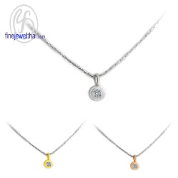 จี้เพชร-จี้เงิน-เพชร-cz-พลอยประจำเดือนเกิด-Finejewelthai-P1018cz00t