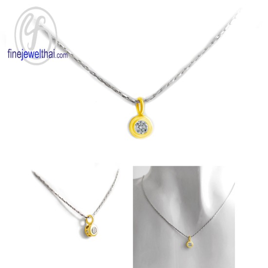 จี้เพชร-จี้เงิน-เพชร-cz-พลอยประจำเดือนเกิด-Finejewelthai-P1018cz00t