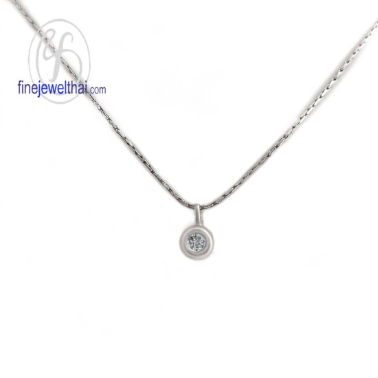 จี้เพชร-จี้เงิน-เพชร-cz-พลอยประจำเดือนเกิด-Finejewelthai-P1019cz00t