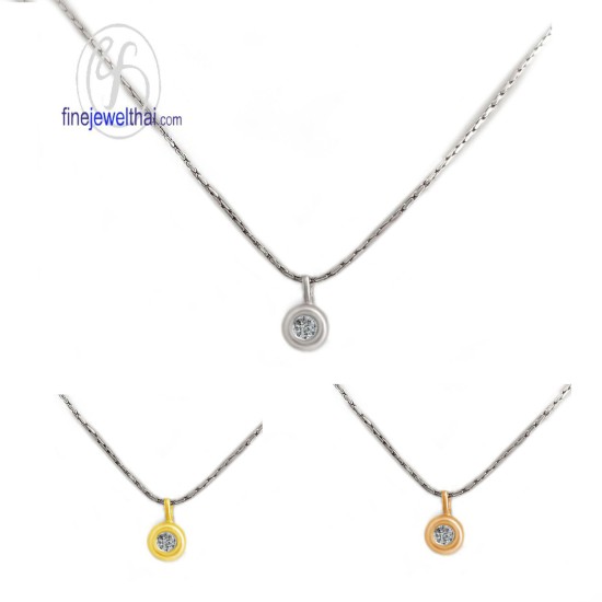 จี้เพชร-จี้เงิน-เพชร-cz-พลอยประจำเดือนเกิด-Finejewelthai-P1019cz00t