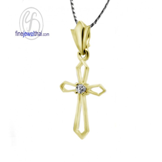 จี้เพชร-จี้ทอง-จี้ไม้กางเขน-เพชรแท้-ทองคำแท้-Finejewelthai-P1021DG จี้เพชร-จี้ทอง-จี้ไม้กางเขน-เพชรแท้-ทองคำแท้-Finejewelthai-P1021DG