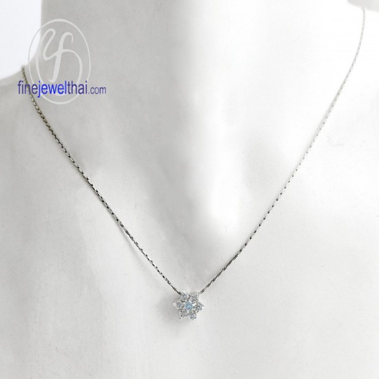Topaz-Diamond-Flower-Cz-Silver-pendant-Birthstone-P1023tp00_2