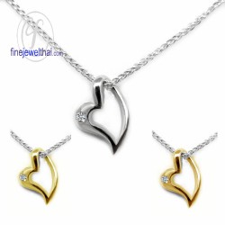 จี้เพชร-จี้หัวใจ-จี้เงิน-เพชร-cz-พลอยประจำเดือนเกิด-Finejewelthai-P1029cz