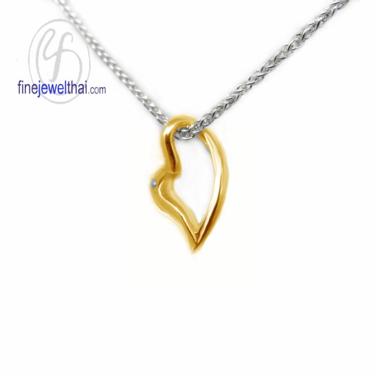 จี้เพชร-จี้หัวใจ-จี้ทองสีชมพู-จี้พิ้งค์โกลด์-เพชรแท้-พิ้งค์โกลด์แท้-Finejewelthai-P1029DPG