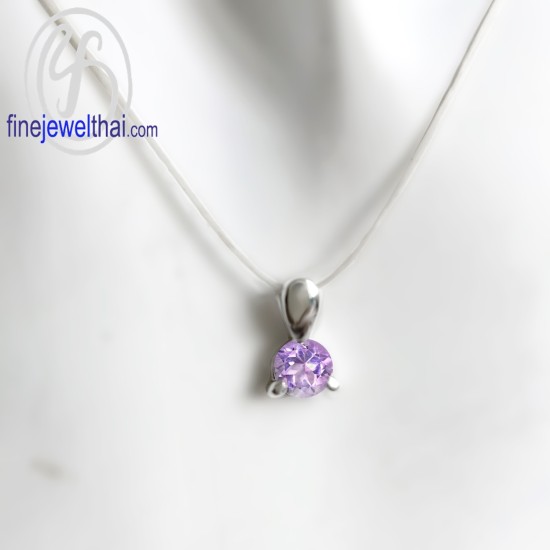 จี้อะเมทิสต์-จี้เงิน-อะเมทิสต์แท้ -พลอยประจำเดือนเกิด-Finejewelthai-P1034amt-rd จี้อะเมทิสต์-จี้เงิน-อะเมทิสต์แท้ -พลอยประจำเดือนเกิด-Finejewelthai-P1034amt-rd