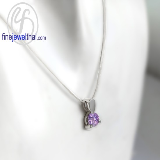 จี้อะเมทิสต์-จี้เงิน-อะเมทิสต์แท้ -พลอยประจำเดือนเกิด-Finejewelthai-P1034amt-rd จี้อะเมทิสต์-จี้เงิน-อะเมทิสต์แท้ -พลอยประจำเดือนเกิด-Finejewelthai-P1034amt-rd