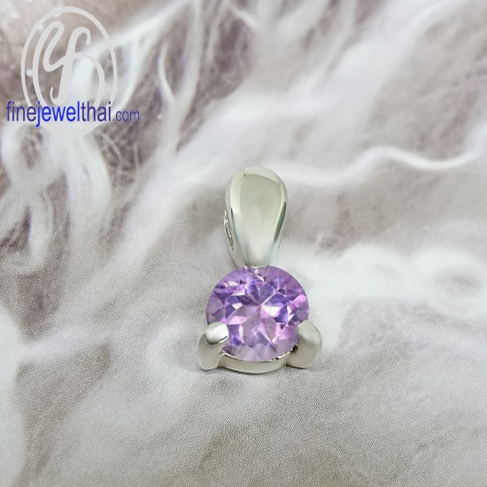 จี้อะเมทิสต์-จี้เงิน-อะเมทิสต์แท้ -พลอยประจำเดือนเกิด-Finejewelthai-P1034amt-rd จี้อะเมทิสต์-จี้เงิน-อะเมทิสต์แท้ -พลอยประจำเดือนเกิด-Finejewelthai-P1034amt-rd