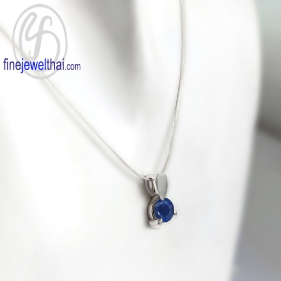 จี้ไพลิน -จี้เงิน-ไพลินแท้ -พลอยประจำเดือนเกิด-Finejewelthai-P1034bl-rd จี้ไพลิน -จี้เงิน-ไพลินแท้ -พลอยประจำเดือนเกิด-Finejewelthai-P1034bl-rd
