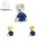 จี้ไพลิน -จี้เงิน-ไพลินแท้ -พลอยประจำเดือนเกิด-Finejewelthai-P1034bl-rd