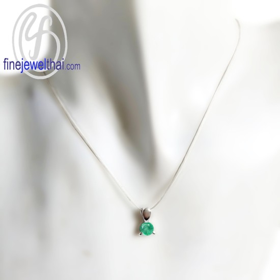จี้มรกต -จี้เงิน-มรกตแท้ -พลอยประจำเดือนเกิด-Finejewelthai-P1034em-rd จี้มรกต -จี้เงิน-มรกตแท้ -พลอยประจำเดือนเกิด-Finejewelthai-P1034em-rd