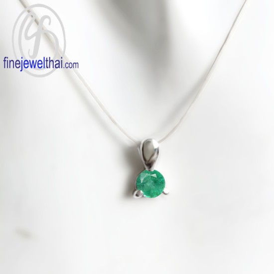 จี้มรกต -จี้เงิน-มรกตแท้ -พลอยประจำเดือนเกิด-Finejewelthai-P1034em-rd จี้มรกต -จี้เงิน-มรกตแท้ -พลอยประจำเดือนเกิด-Finejewelthai-P1034em-rd