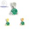จี้มรกต -จี้เงิน-มรกตแท้ -พลอยประจำเดือนเกิด-Finejewelthai-P1034em-rd