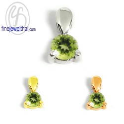 จี้เพอริดอท -จี้เงิน-เพอริดอทแท้ -พลอยประจำเดือนเกิด-Finejewelthai-P1034pd-rd