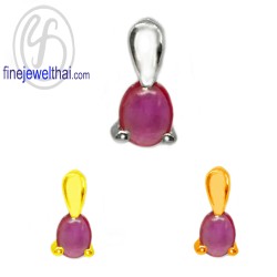 จี้ทับทิม-เงินแท้-จี้พลอย-พลอยประจำเดือนเกิด-P1034rb00-ov