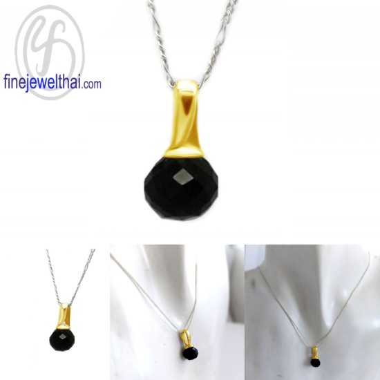 จี้นิล-จี้พลอยแท้-จี้เงิน-พลอยประจำเดือน-P1041on00 จี้นิล-จี้พลอยแท้-จี้เงิน-พลอยประจำเดือน-P1041on00