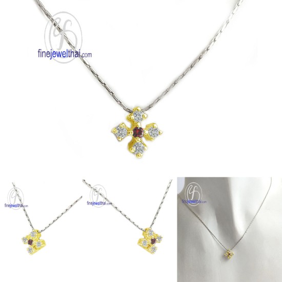 จี้โกเมน-จี้เพชร-จี้เงิน-โกเมนแท้-เพชร-cz-พลอยประจำเดือนเกิด-Finejewelthai-P1049gm00 จี้โกเมน-จี้เพชร-จี้เงิน-โกเมนแท้-เพชร-cz-พลอยประจำเดือนเกิด-Finejewelthai-P1049gm00