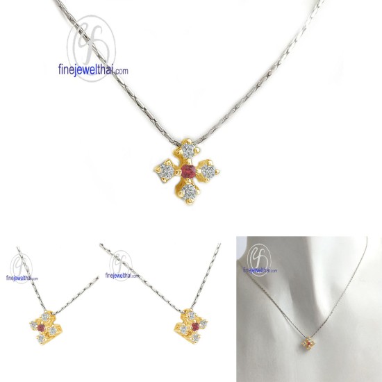 จี้ทับทิม-จี้เพชร-จี้เงิน-ทับทิมแท้-เพชร-cz-พลอยประจำเดือนเกิด-Finejewelthai-P1049rb00 จี้ทับทิม-จี้เพชร-จี้เงิน-ทับทิมแท้-เพชร-cz-พลอยประจำเดือนเกิด-Finejewelthai-P1049rb00
