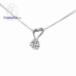 จี้เพชร-จี้หัวใจ-จี้ทองคำขาว-เพชรแท้-ทองคำขาวแท้-Finejewelthai-P1052DWG