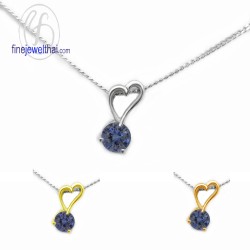 จี้ไพลิน-เงินแท้-จี้พลอย-จี้เงิน-พลอยประจำเดือนเกิด-P1052bl