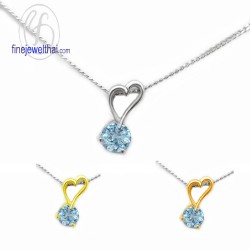 จี้โทพาซ-เงินแท้-จี้พลอย-จี้หัวใจ-พลอยประจำเดือนเกิด-P1052tp