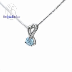 จี้โทพาซ-เงินแท้-จี้พลอย-จี้หัวใจ-พลอยประจำเดือนเกิด-P1052tp