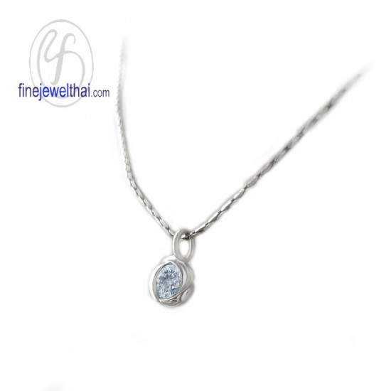 Aquamarine-Silver-pendant-Birthstone-P1054aq00e