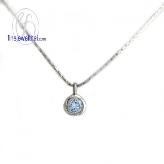 Topaz-Silver-pendant-Birthstone-P1054tp00e
