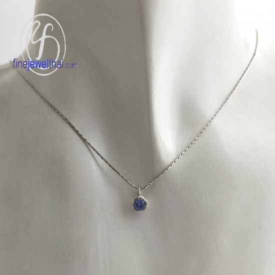 Blue-Sapphire-Silver-pendant-Birthstone-P1054bl00e