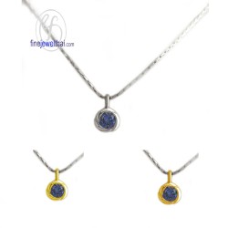 จี้ไพลิน-จี้เงิน-ไพลินแท้-เงินแท้-พลอยประจำเดือนเกิด-Finejewelthai-P1054bl00e