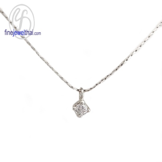 จี้เพชร-จี้เงิน-เพชร-cz-พลอยประจำเดือนเกิด-Finejewelthai-P1055cz01e