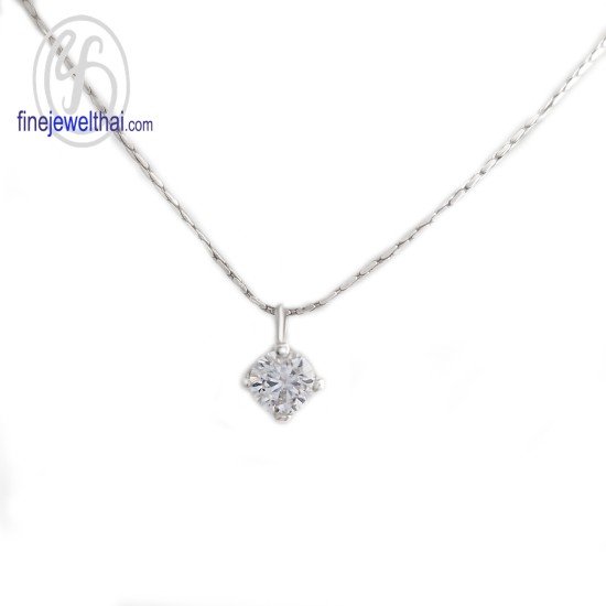 จี้เพชร-จี้เงิน-เพชร-cz-พลอยประจำเดือนเกิด-Finejewelthai-P1055cz02e